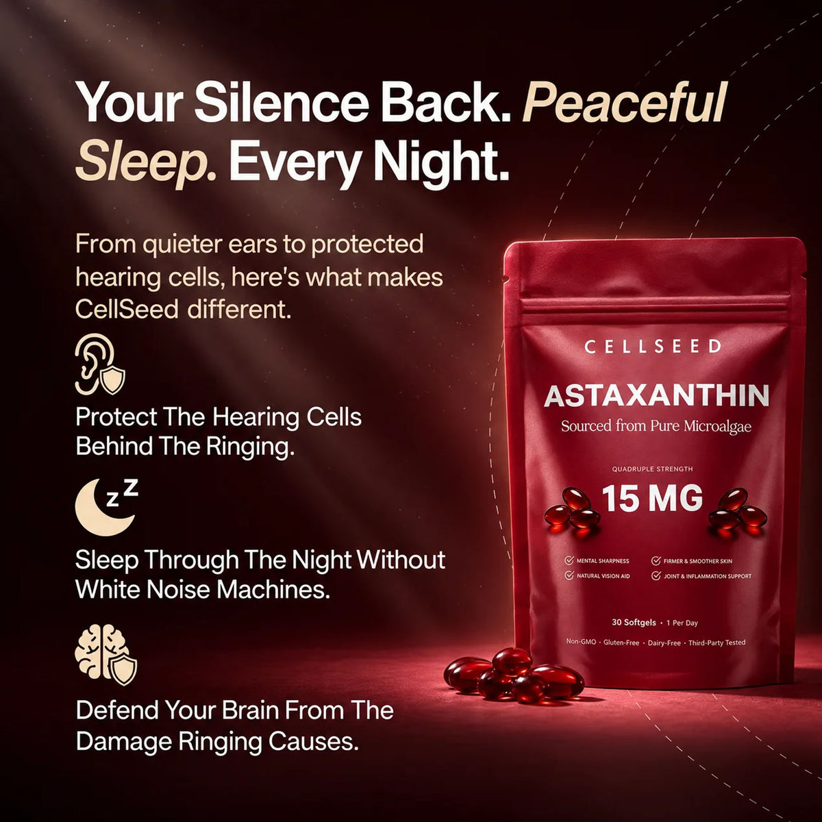 Ultimate Astaxanthin 15mg - For Hearing