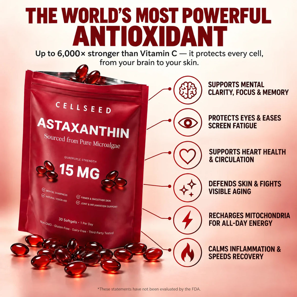 Ultimate Astaxanthin 15mg - For Circulation