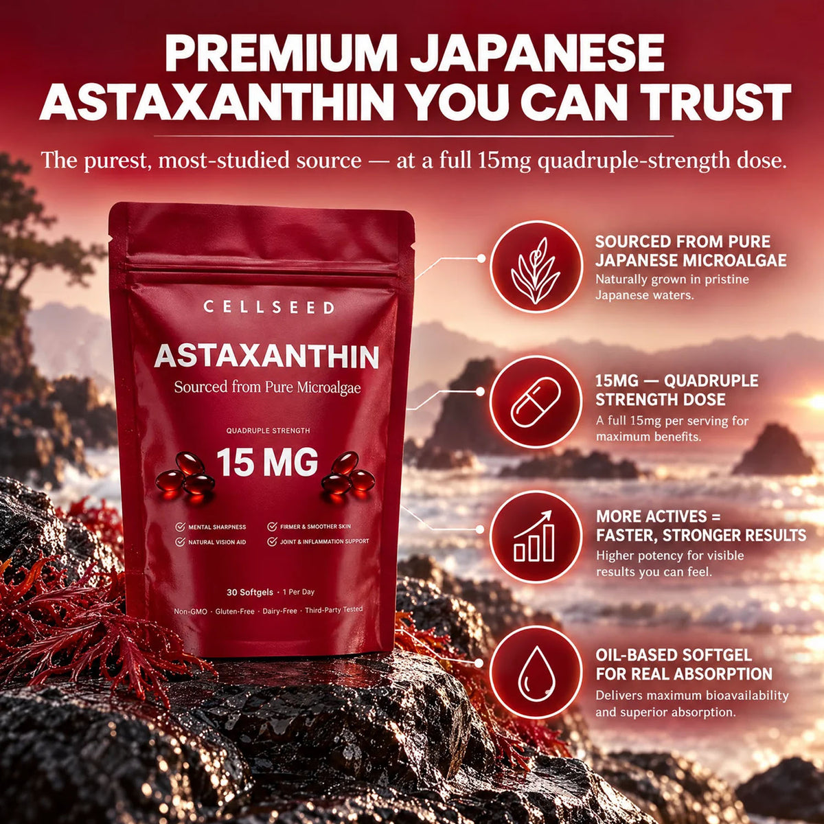 Ultimate Astaxanthin 15mg - For Circulation